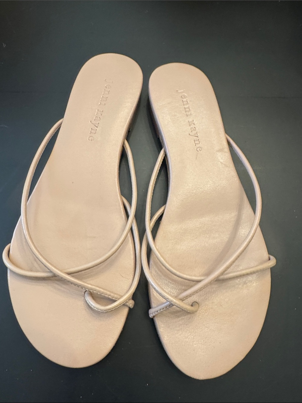 Jenni Kayne Eve Sandals - Beige Nude Strappy Slide Sandals